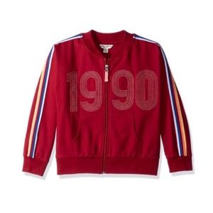 Lucky Brand Jorgensen Track Jacket Biking Red Big Girl’s Size M New w/Tag